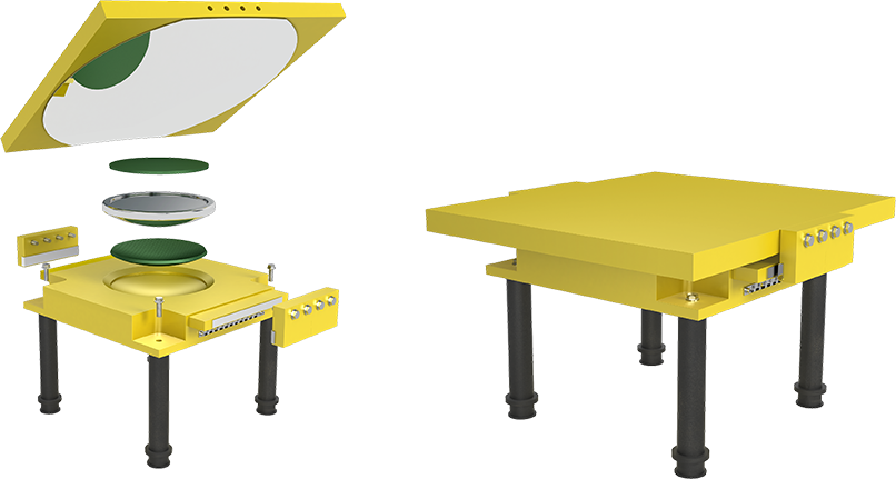 spi applied with a rectangular lower plate